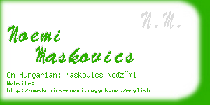 noemi maskovics business card